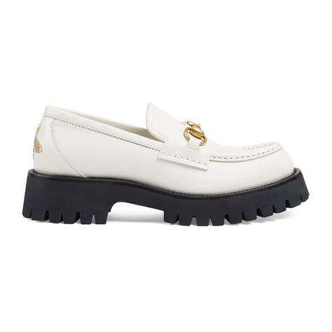 white gucci loafers womens|Gucci wool loafer.